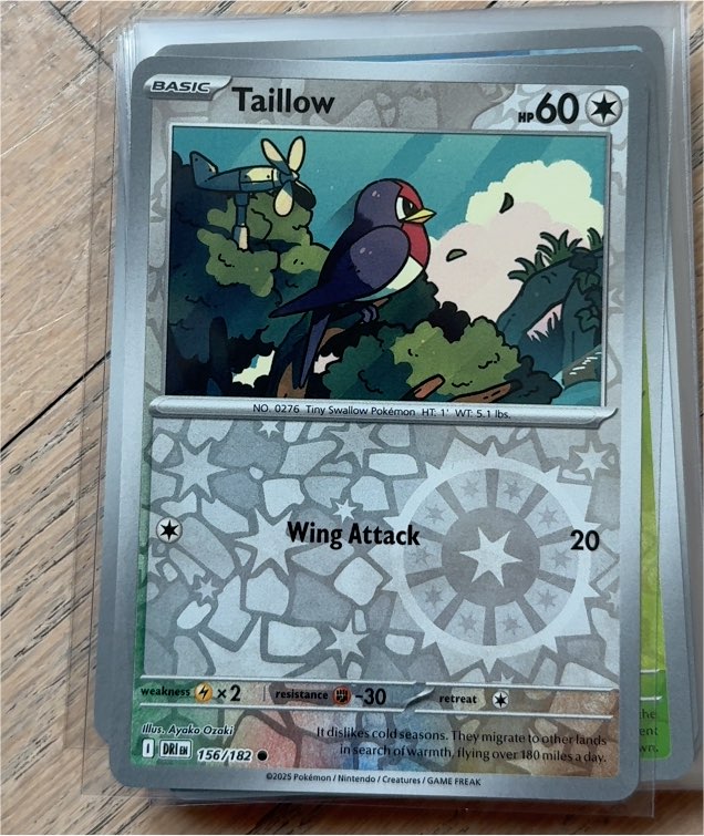 2025 Pokémon Destined Rivals #156 Taillow — front