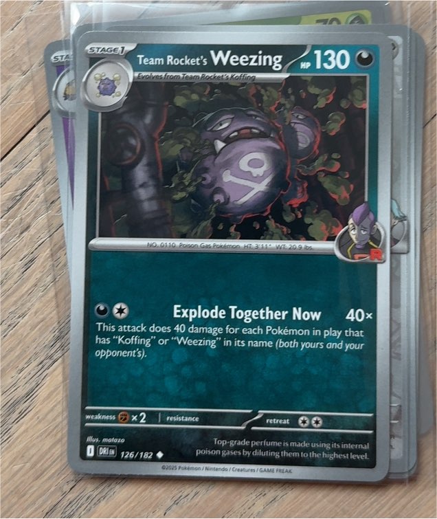 2025 Pokémon SV10 Destined Rivals #126 Team Rocket's Weezing — front