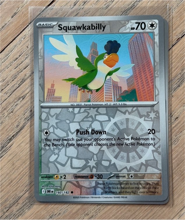 2025 Pokémon TCG Destined Rivals #160 Squawkabilly — front