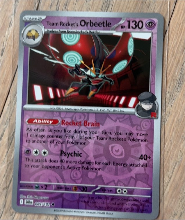 2025 Pokémon Destined Rivals #89 Team Rocket's Orbeetle — front