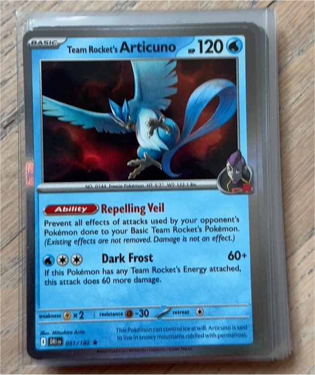 2024 Pokémon SV10 Destined Rivals #051 Team Rocket's Articuno — front