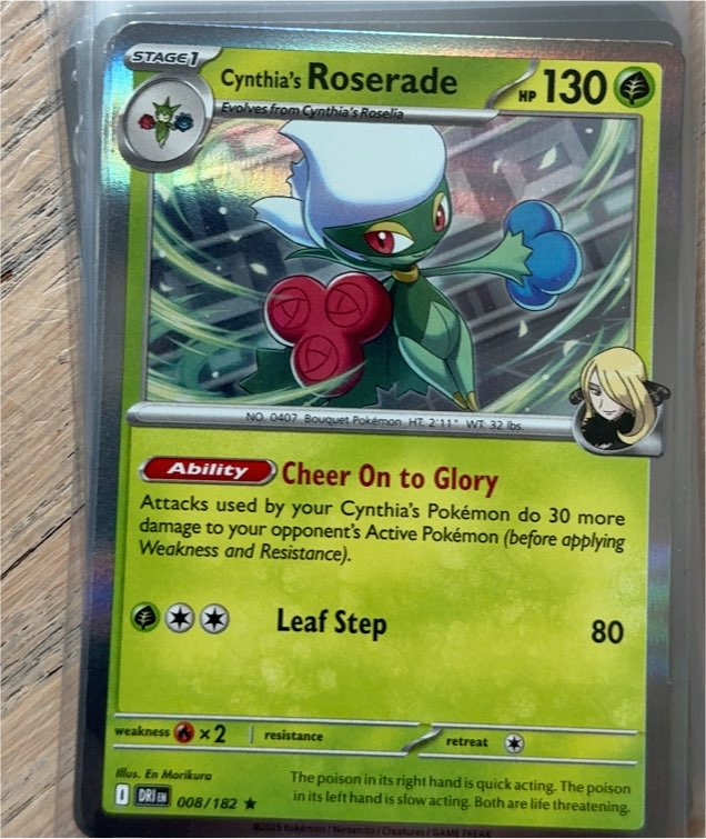 2025 Pokémon SV10: Destined Rivals #008 Cynthia's Roserade — front