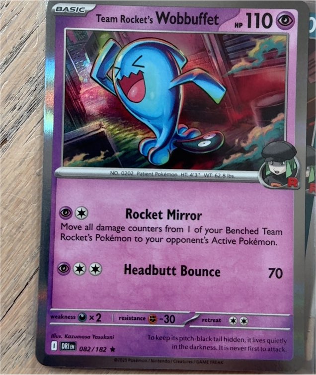 2025 Pokémon SV10: Destined Rivals #082 Team Rocket's Wobbuffet — front