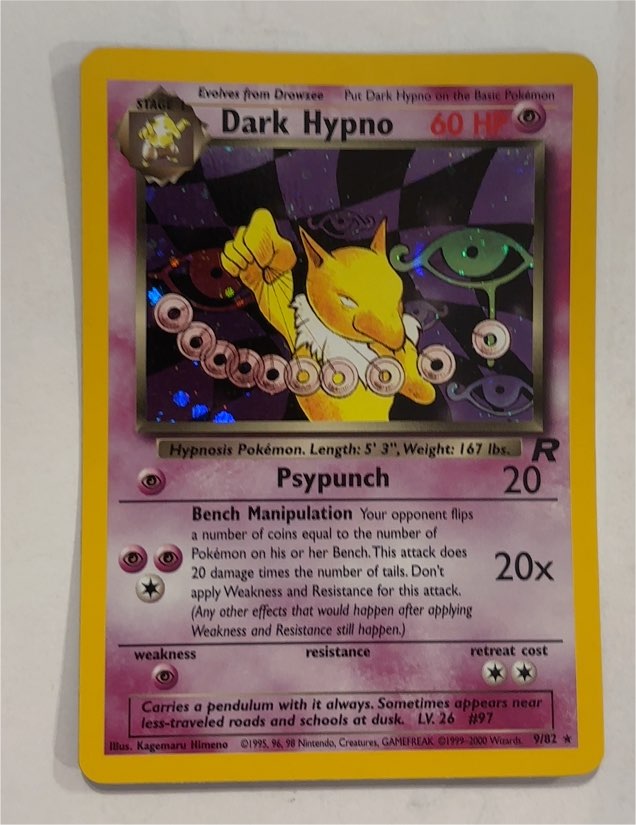 2000 Team Rocket #9 Dark Hypno — front