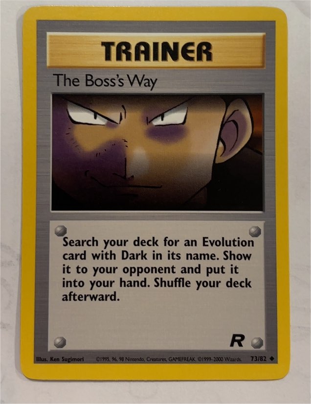 2000 Pokémon Team Rocket #73/82 The Boss's Way — front
