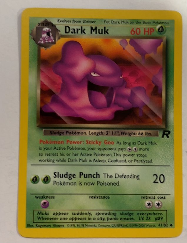 1999 Pokémon Team Rocket #41 Dark Muk — front