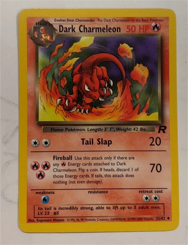 2000 Pokémon Team Rocket #32 Dark Charmeleon — front