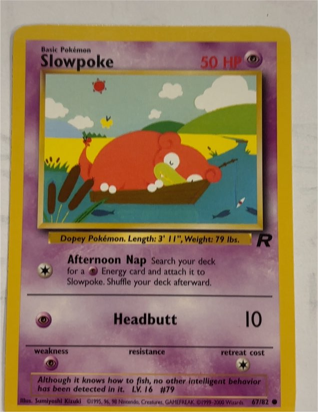 2000 Team Rocket #67 Slowpoke — front