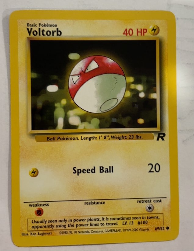 2000 Team Rocket #69 Voltorb — front