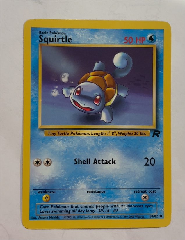2000 Pokémon Team Rocket #68 Squirtle — front