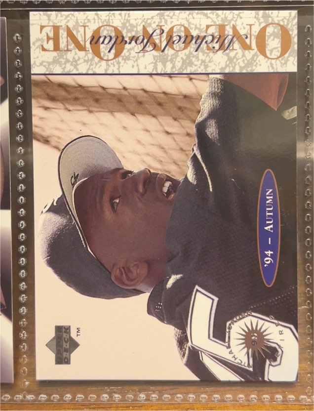 1995 Upper Deck One on One #9 Michael Jordan '94 Autumn — front