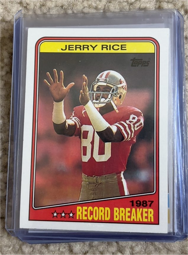 1988 Topps #6 Jerry Rice Record Breaker — front
