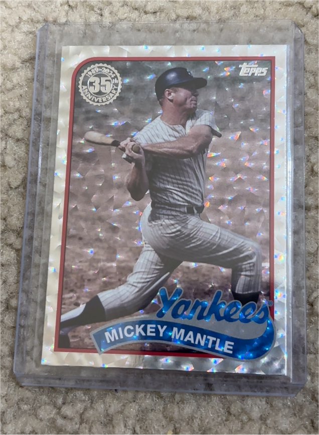 2024 Topps Series 2 #89B2-21 Mickey Mantle 1989 35th Anniversary Silver Foil — front