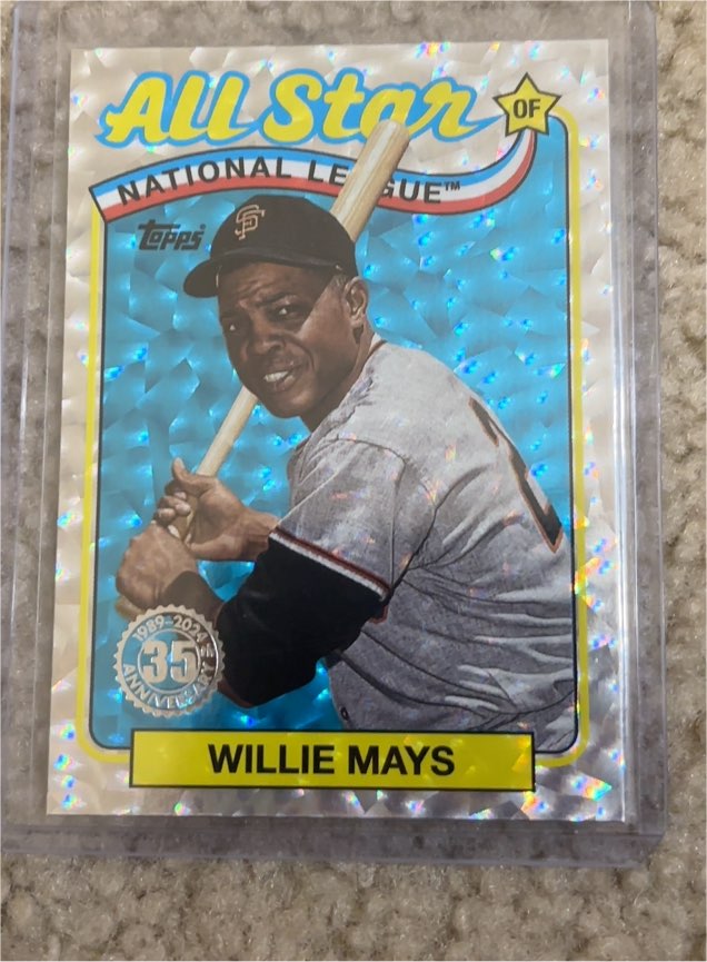2024 Topps Series 2 1989 Topps All Star Silver Foil #89ASB-4 Willie Mays — front