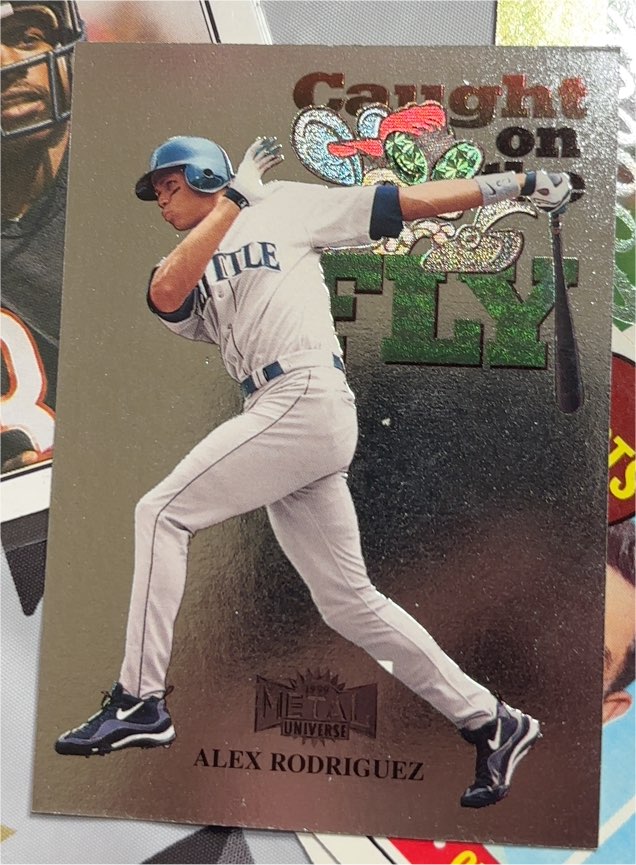 1999 Fleer Metal Universe #235 Alex Rodriguez Caught on the Fly — front