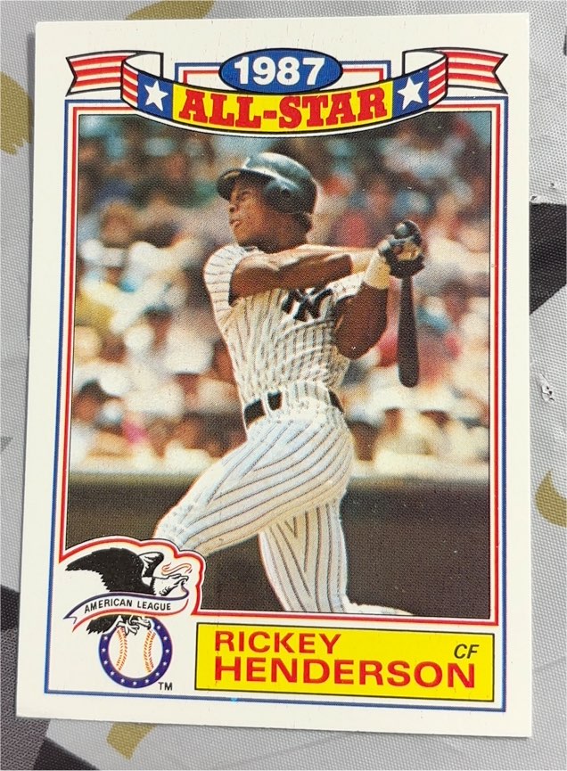 1987 Topps #7 Rickey Henderson — front