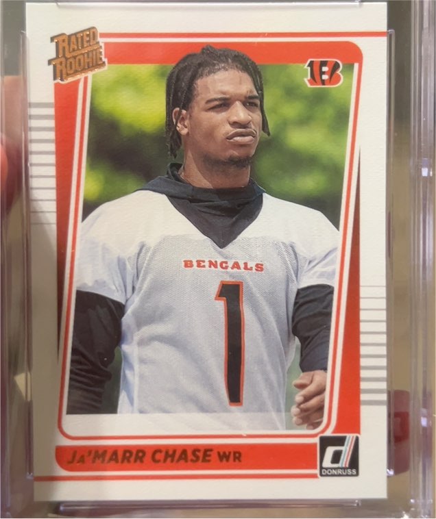 2021 Donruss #262 Ja'Marr Chase Rated Rookie Portrait — front