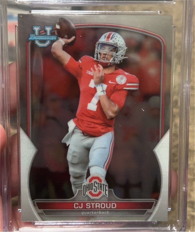 2022 Bowman University Chrome #100 CJ Stroud — front