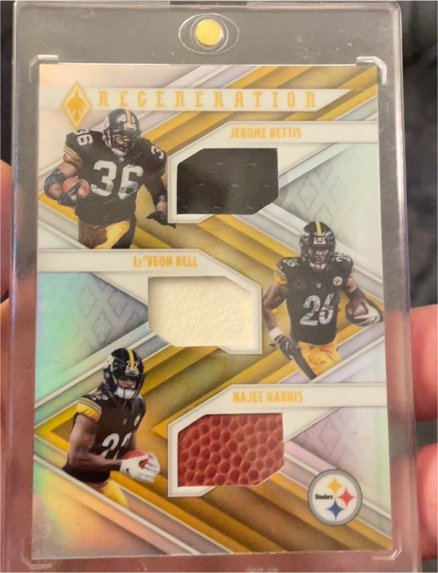 2022 Panini Phoenix - Regeneration #REGEN-1 Jerome Bettis, Le'Veon Bell, Najee Harris — front