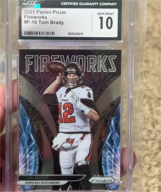 2021 Panini Prizm Fireworks #F-16 Tom Brady — front