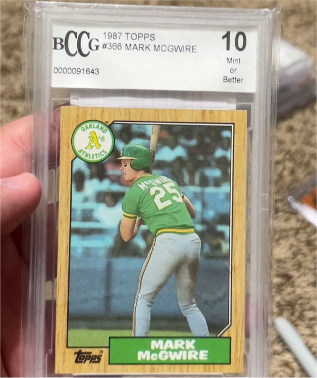 1987 Topps #366 Mark McGwire — front