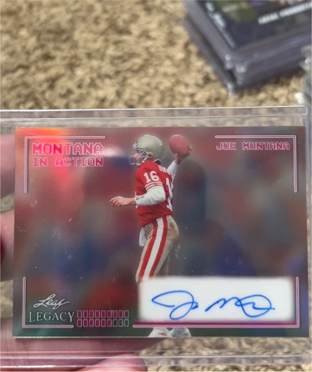 2024 Leaf Legacy Montana In Action #IA-JM3 Joe Montana — front