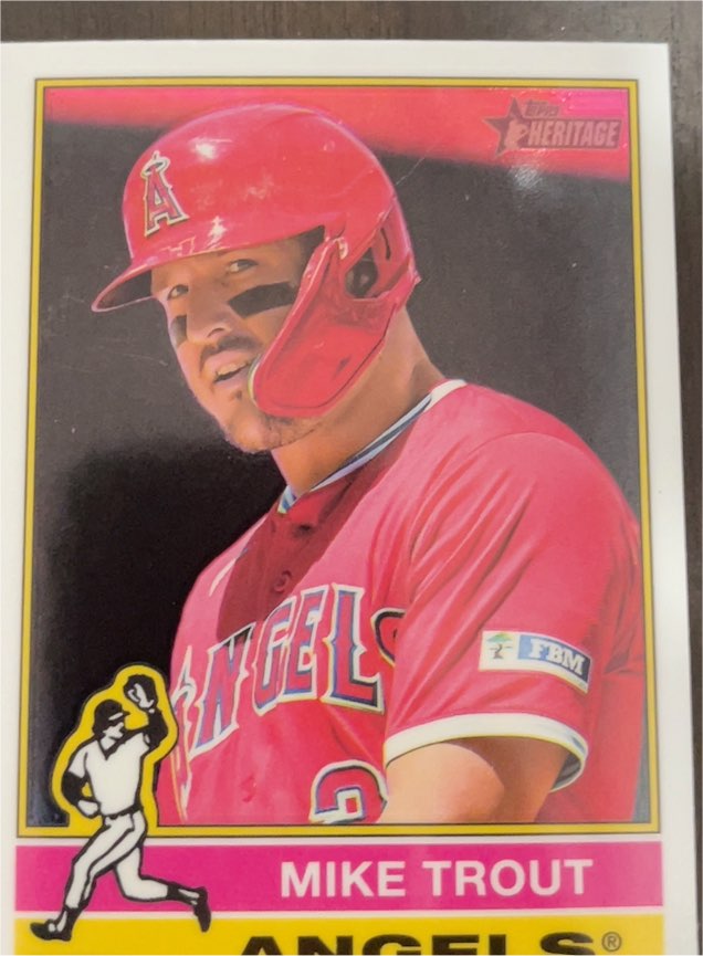 2025 Topps Heritage #119 Mike Trout — front