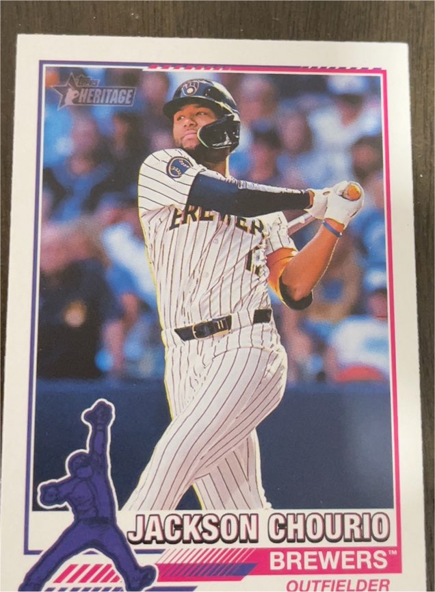 2025 Topps Heritage #76R-6 Jackson Chourio 1976 Redefined — front