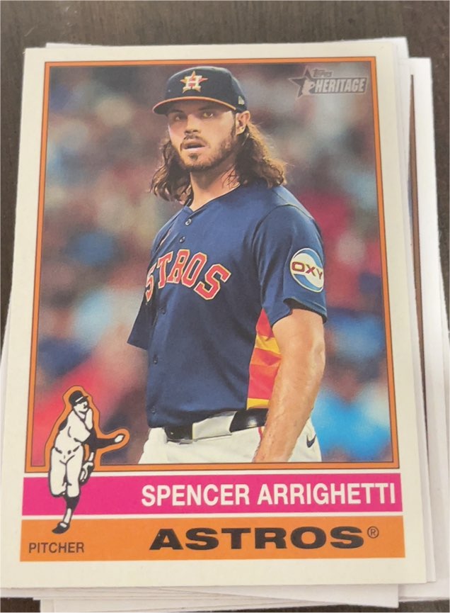 2025 Topps Heritage #454 Spencer Arrighetti — front