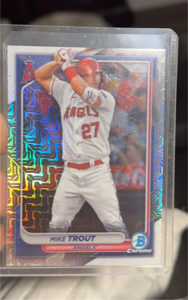 2024 Bowman Chrome #19 Mike Trout — front