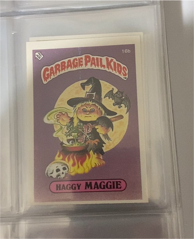1985 Topps Garbage Pail Kids Series 1 #16b Haggy Maggie — front