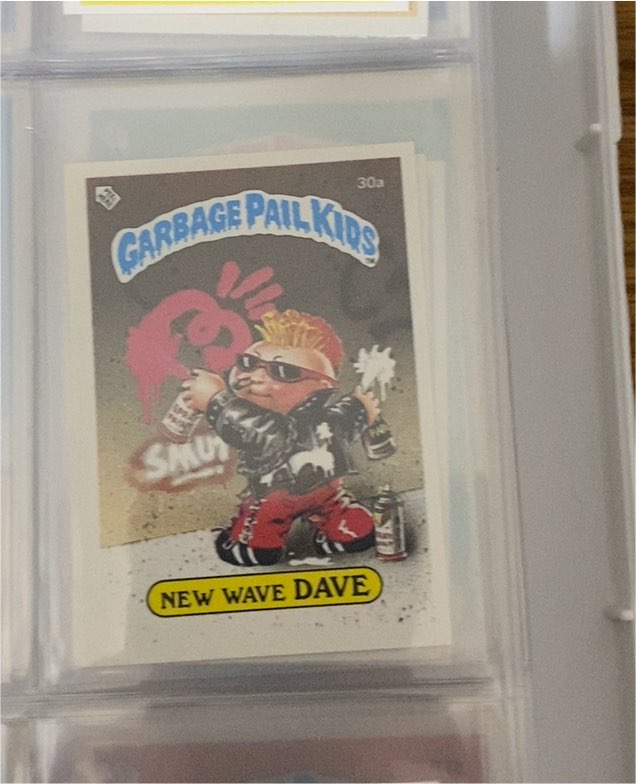 1985 Topps Garbage Pail Kids Series 1 #30a New Wave Dave — front