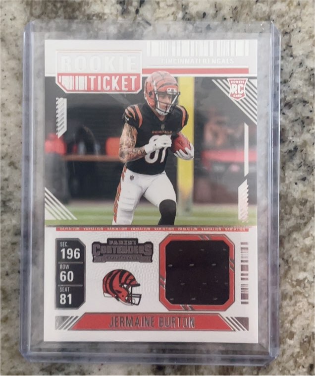 2024 Panini Contenders #196 Jermaine Burton Rookie Ticket — front