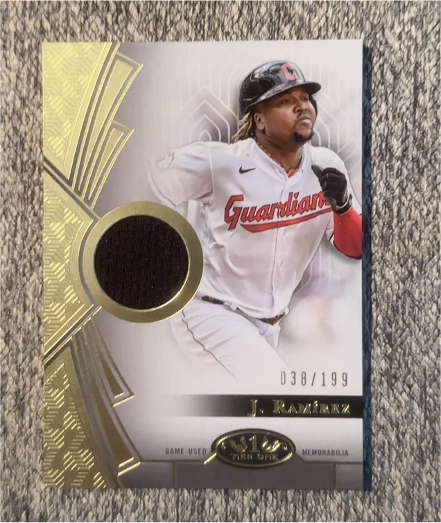 2023 Topps Tier One Jose Ramirez Tier One Relic Patch #/199 — front