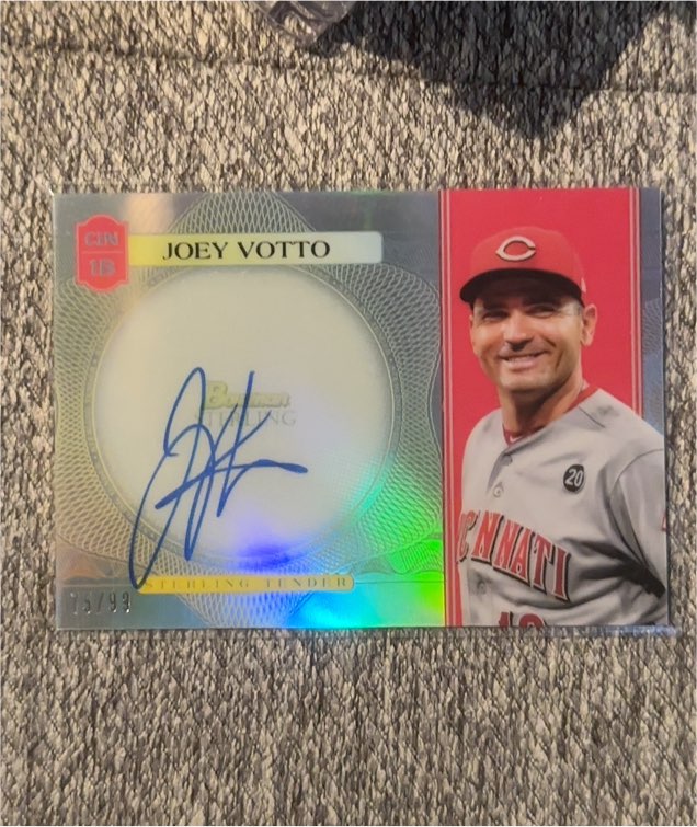 2021 Bowman Sterling Tender #STA-JV Joey Votto — front