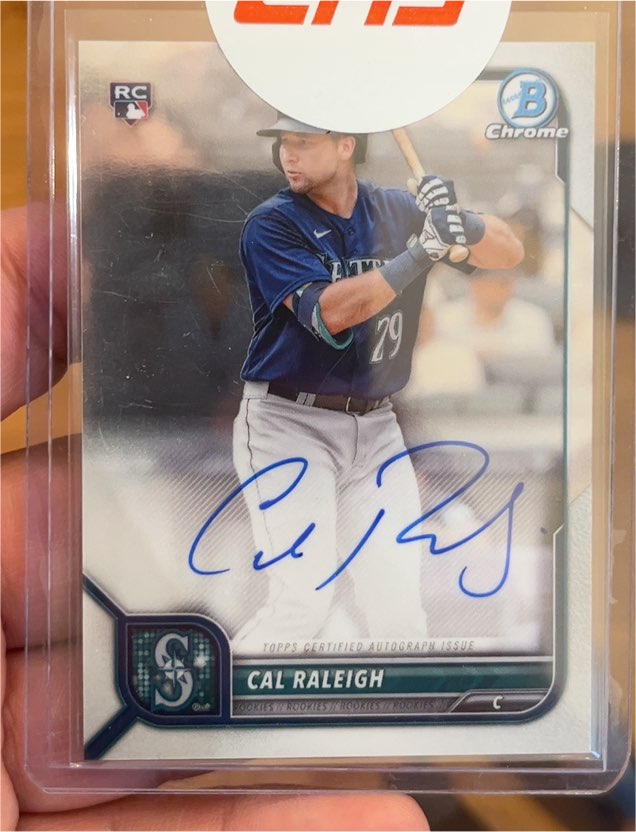 2022 Bowman #49 Cal Raleigh Rookie Card — front