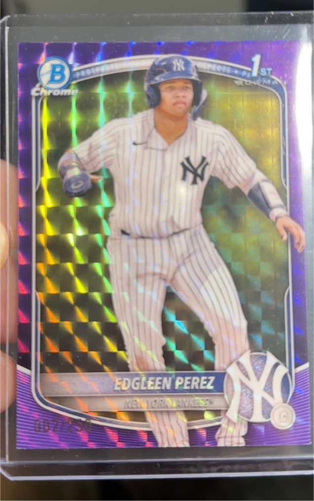2025 Bowman Chrome #BCP-80 Edgleen Perez — front