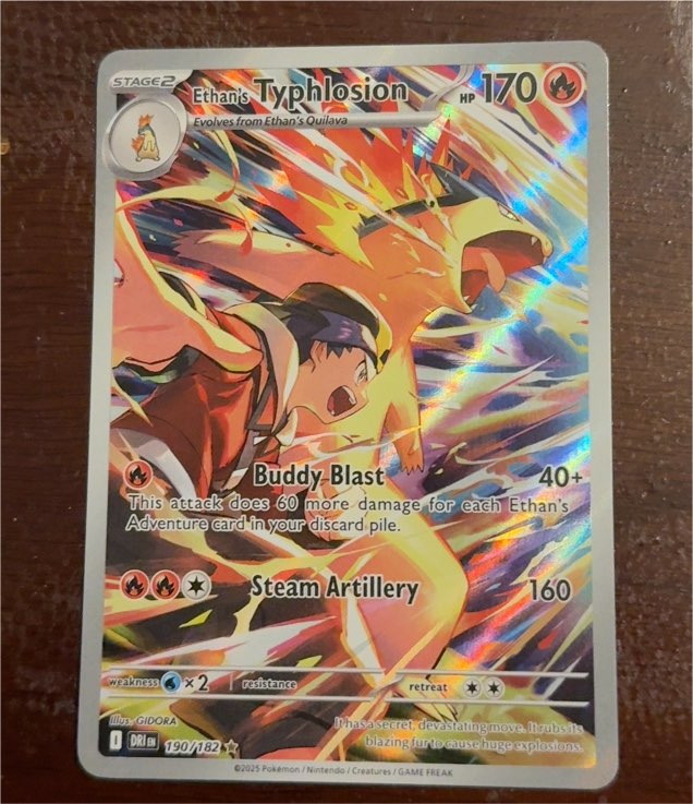 2025 Pokémon Destined Rivals #190 Ethan's Typhlosion — front