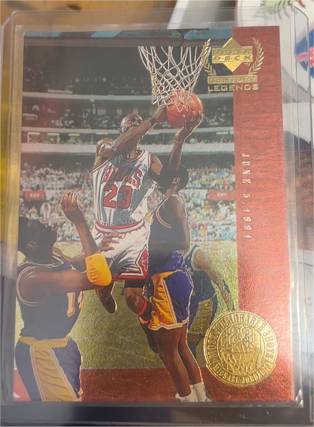 1998-99 Upper Deck Century Legends #MJ6 Michael Jordan Most Memorable Shots — front