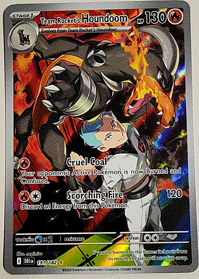 2024 Pokémon Team Rocket's Houndoom #191/182 — front