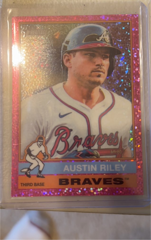 2025 Topps Heritage Chrome #364 Austin Riley — front