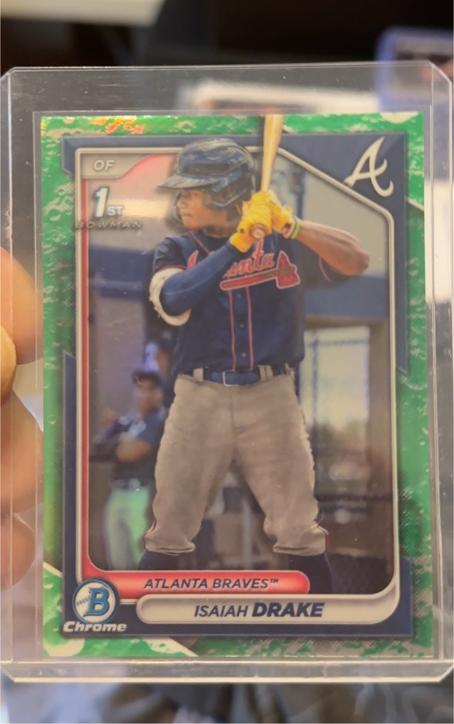 2024 Bowman Chrome Prospects Lunar Glow #BCP-21 Isaiah Drake — front