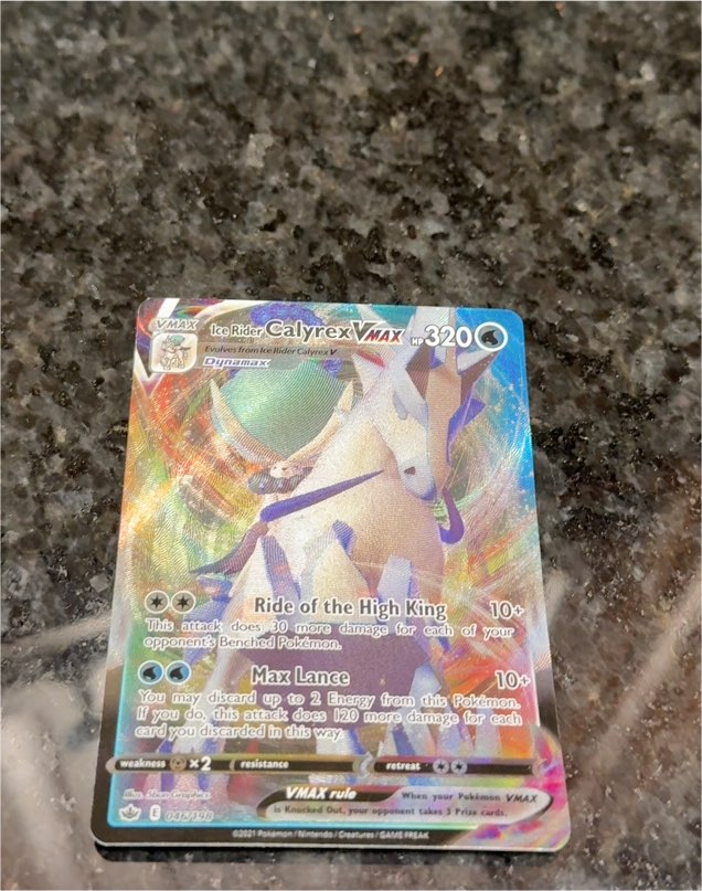 2021 Pokémon TCG Chilling Reign #046 Ice Rider Calyrex VMAX — front