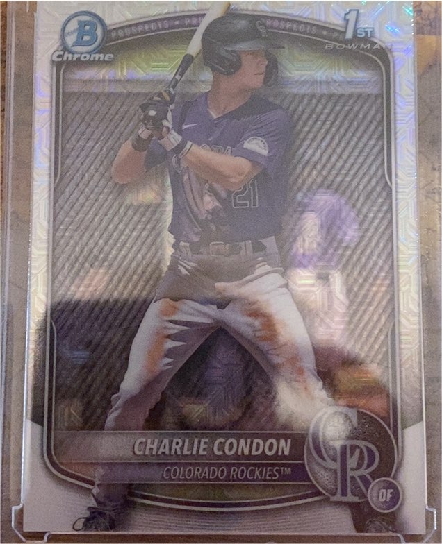 2025 Bowman Chrome Prospects #BCP-75 Charlie Condon — front