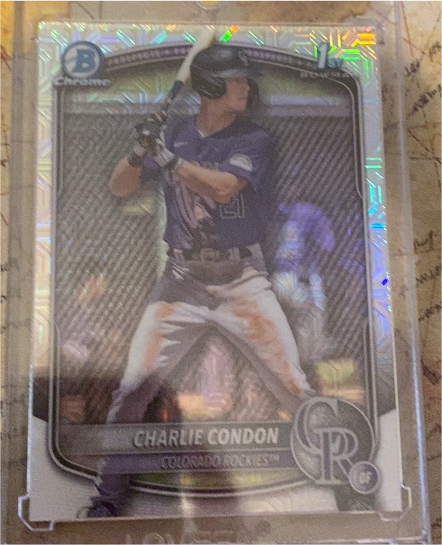 2025 Bowman Chrome #BCP-75 Charlie Condon — front