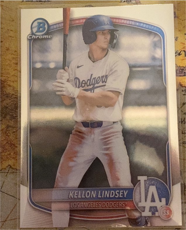 2025 Bowman Chrome #BCP-137 Kellon Lindsey — front