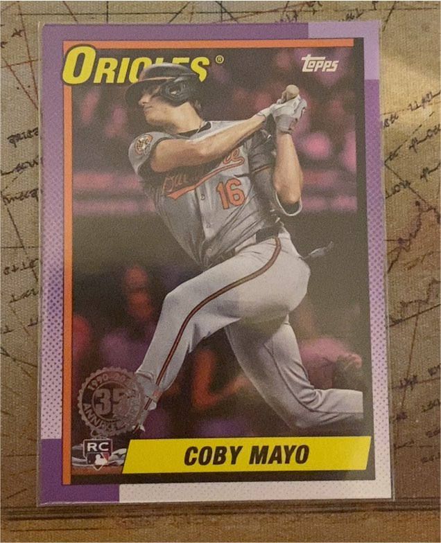 2025 Topps Series 1 1990 Topps Baseball #T90-93 Coby Mayo — front