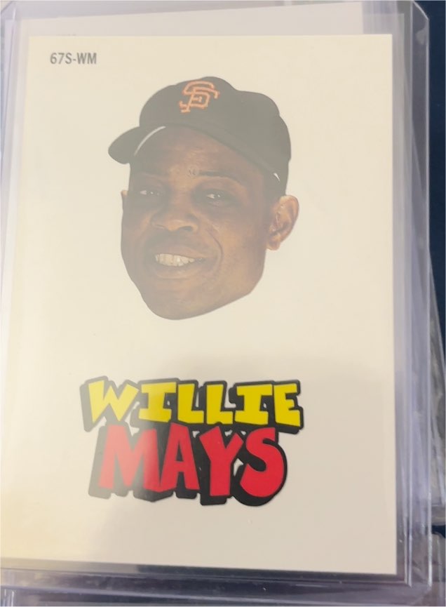 2012 Topps Archives 1967 Sticker #67S-WM Willie Mays — front