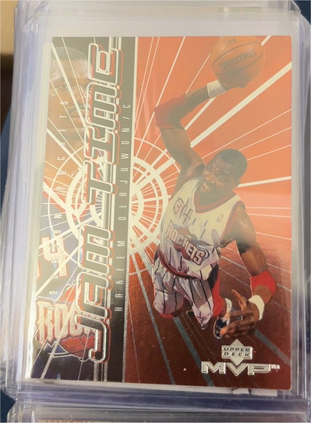 1999-00 Upper Deck MVP Jam Time #JT14 Hakeem Olajuwon — front