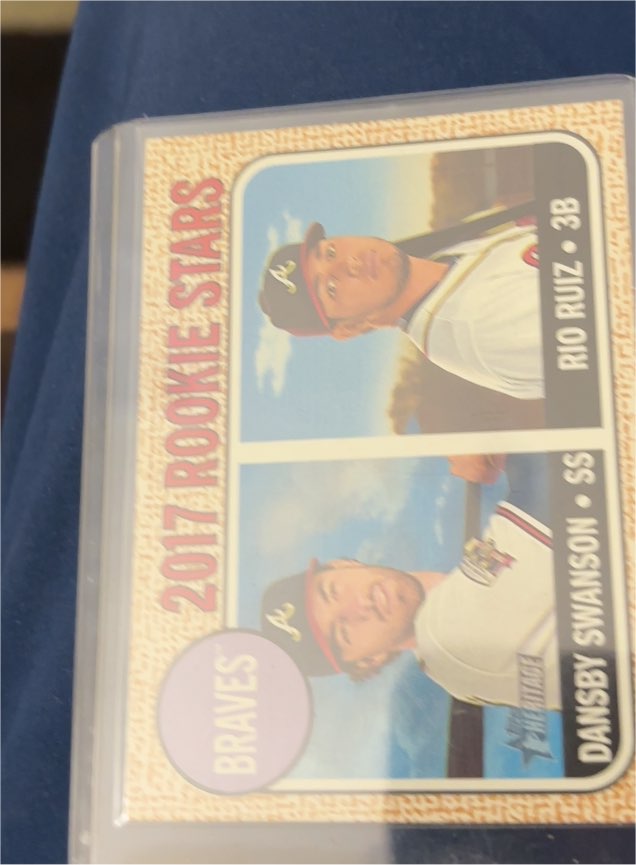 2017 Topps Heritage Rookie Stars Dansby Swanson / Rio Ruiz — front